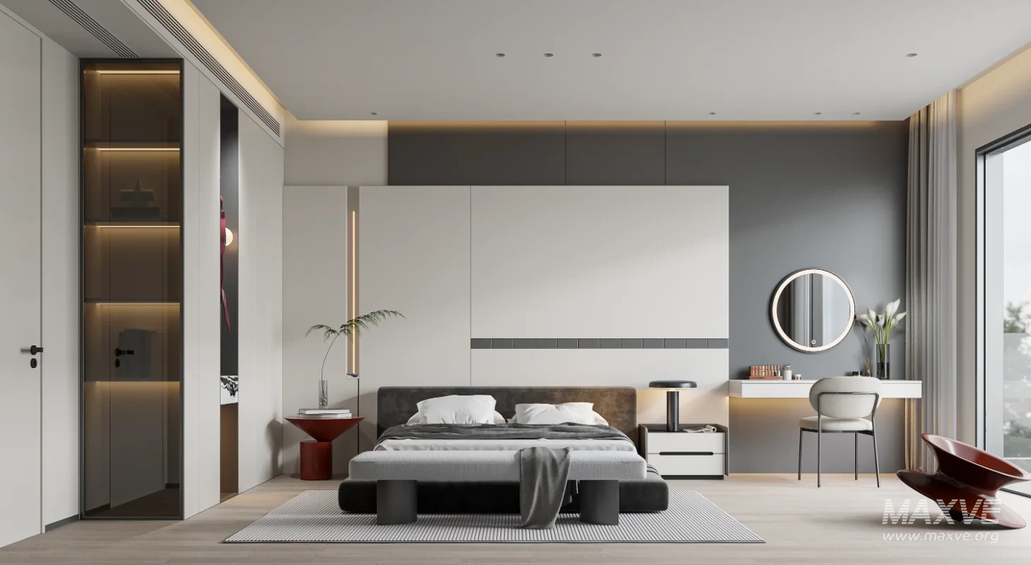 Modern bedroom and bathroom - Image 3