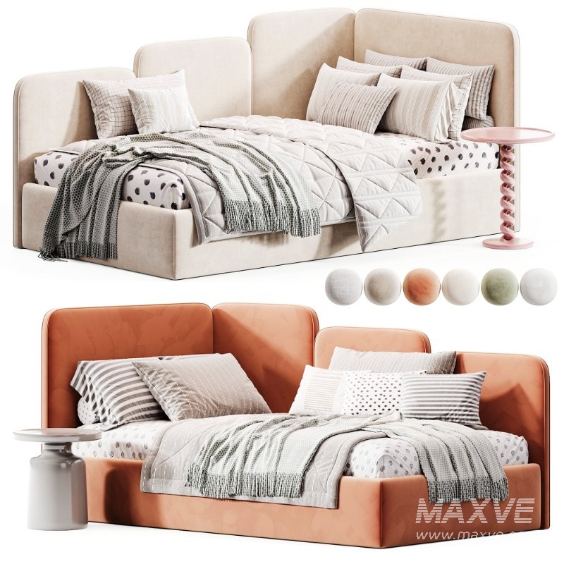 Children’s sofa bed with a soft backrest Garden - Image 2