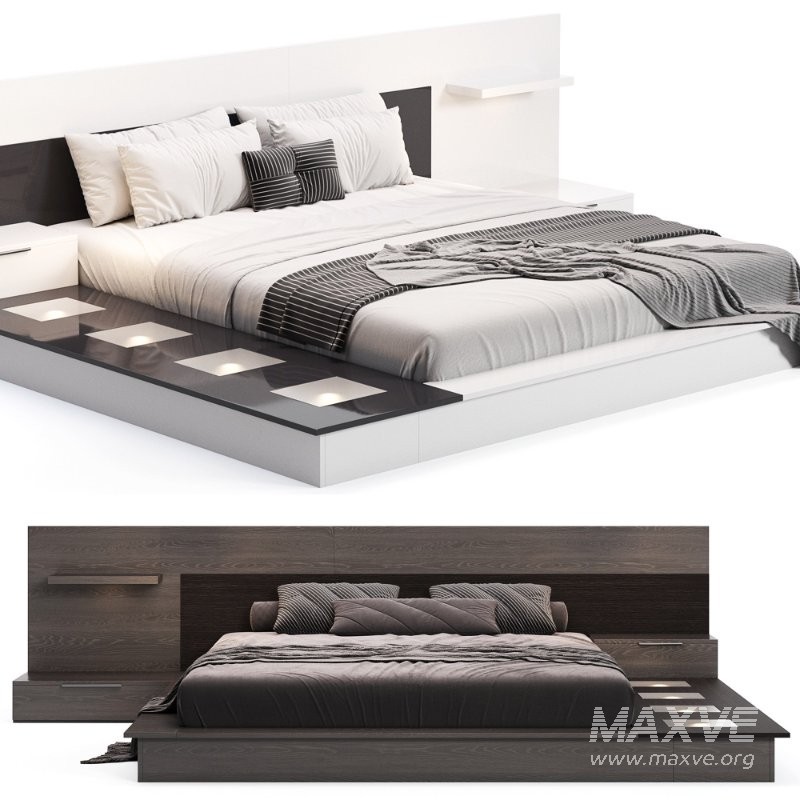 Lacquered Elegant Quality High_End Platform Bed - Image 7