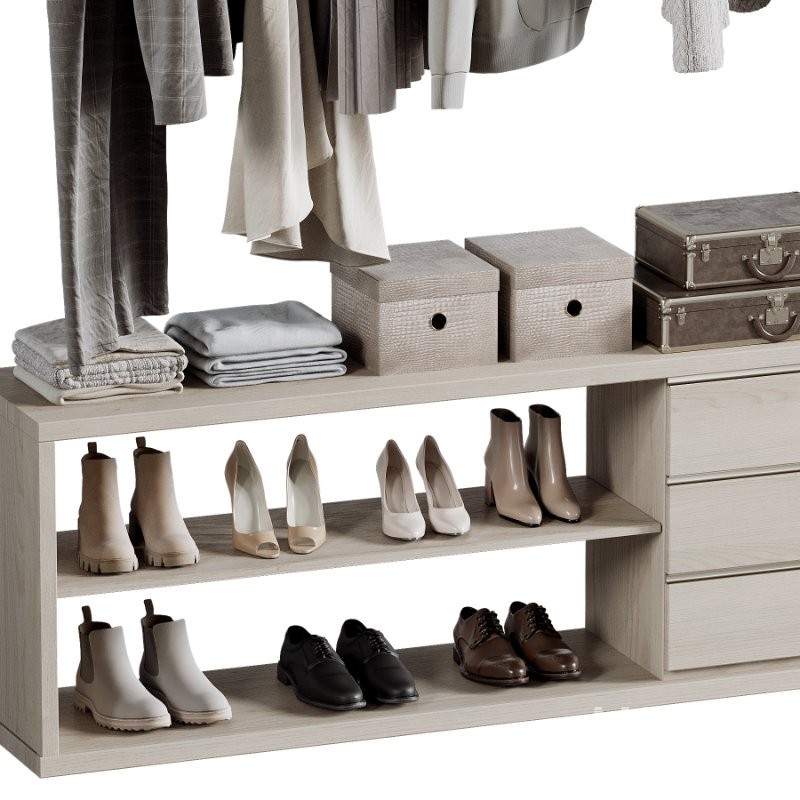Minimal Luxury Wardrobe Display – Clothing, Shoes and Accessories 07 - Image 3