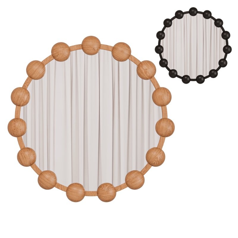 Pinto Acacia Round Mirror 08 - Image 1