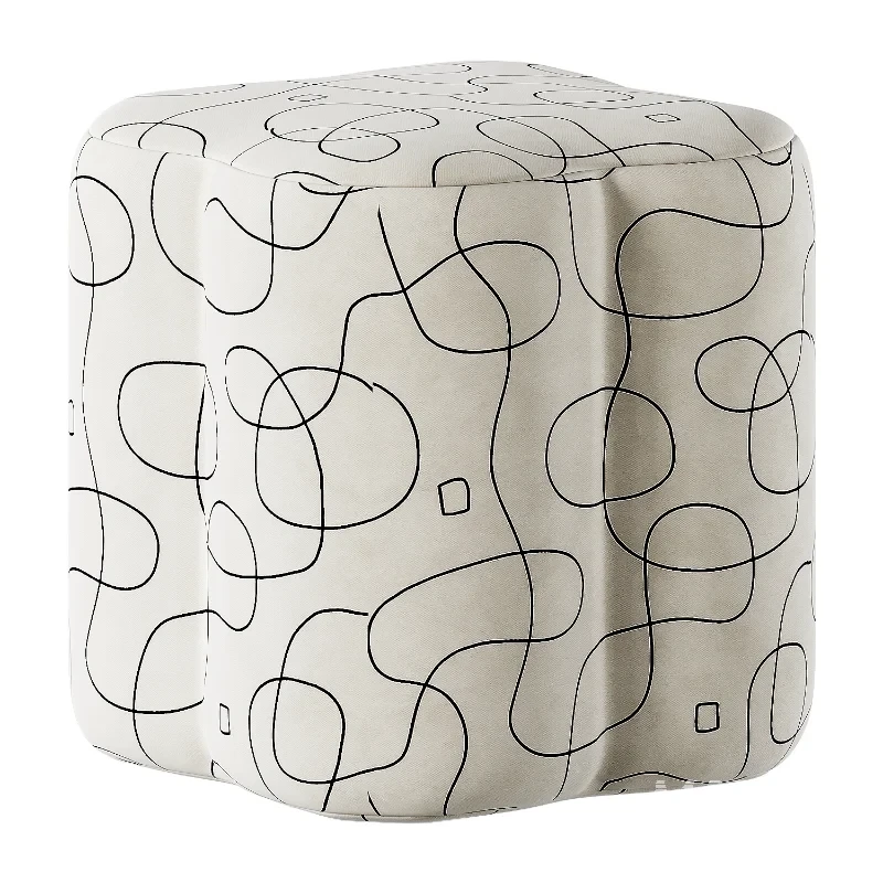 Quatrefoil 902540 Pouf - Image 2