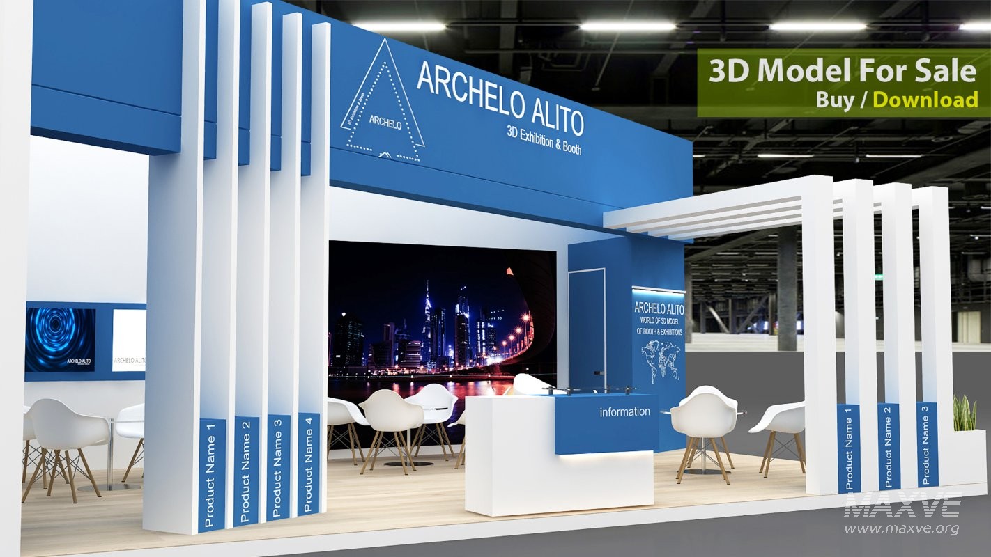 3D Exhibition Booth Model - Image 1
