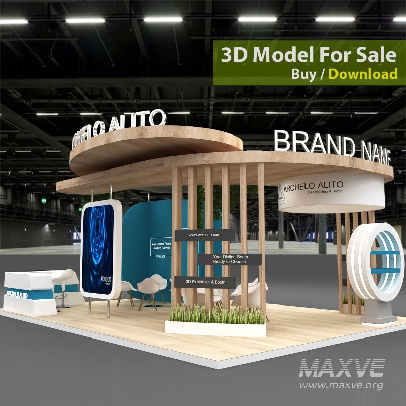 modern exhibition 3d booth - Image 2
