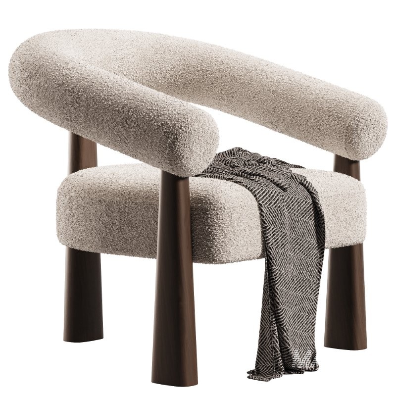 Boucle Accent Chair - Image 1