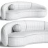 Boucle_Curved_Sofa - Thumbnail 2