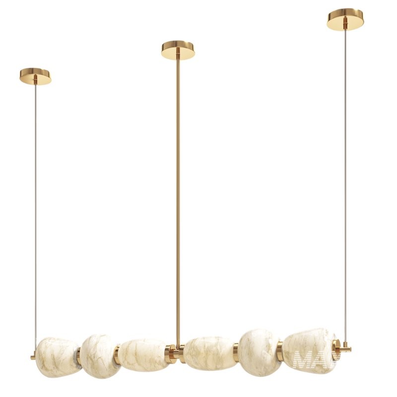 Alabaster Pebble Linear Chandelier - Image 6