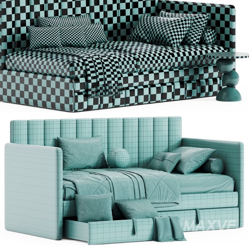 Children’s soft bed-sofa Grinch - Image 3