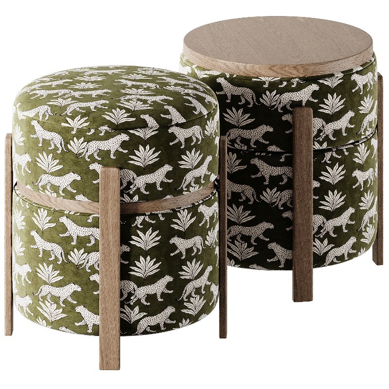 avito Velour convertible ottoman - Image 3