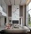 Modern villa living room and dining room interior - Thumbnail 1