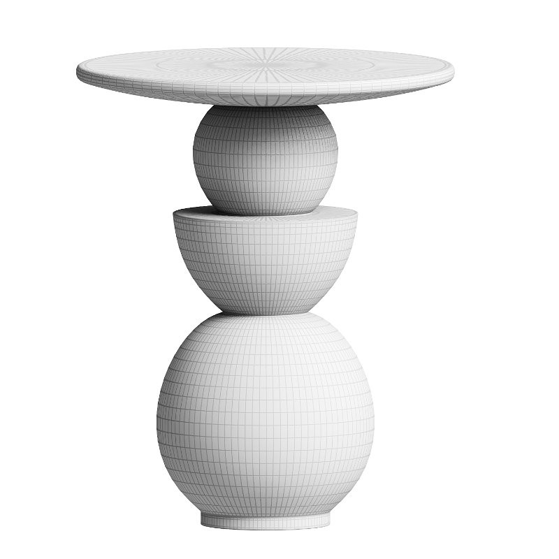 Sphere Accent Table Sculptural Ecomix Pedestal Side Table - Image 1