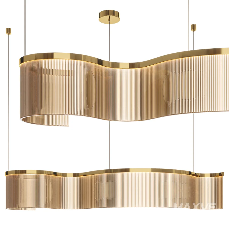 Glass Linear Pendant Light - Image 1