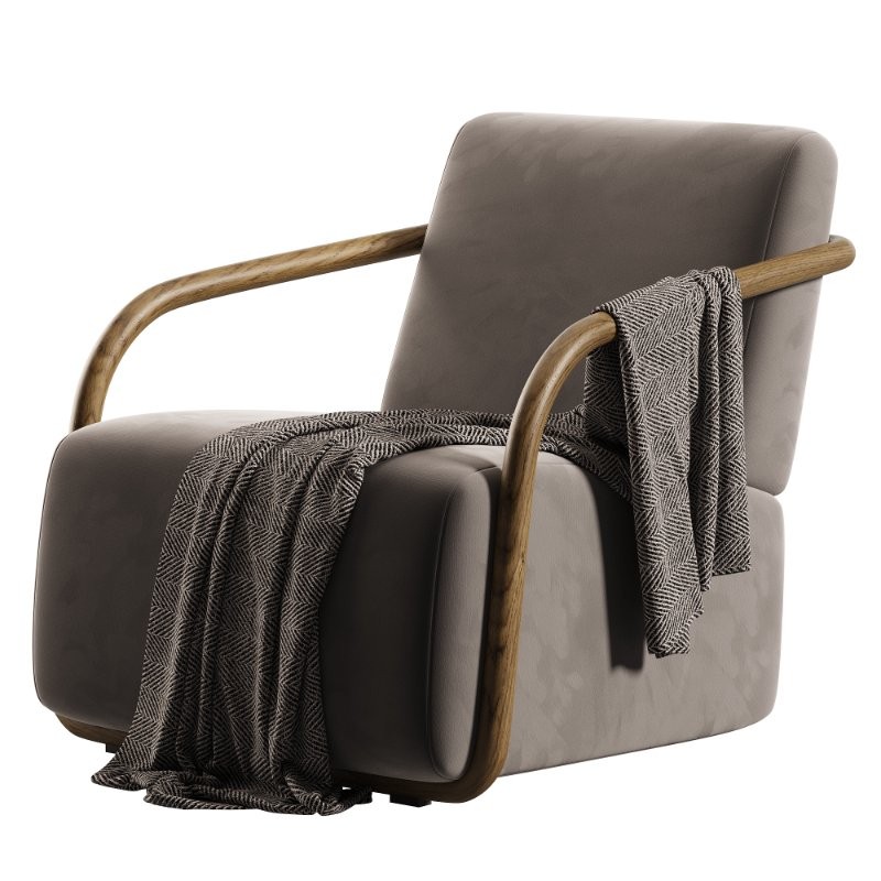 Modish Wood Armchair - Image 6