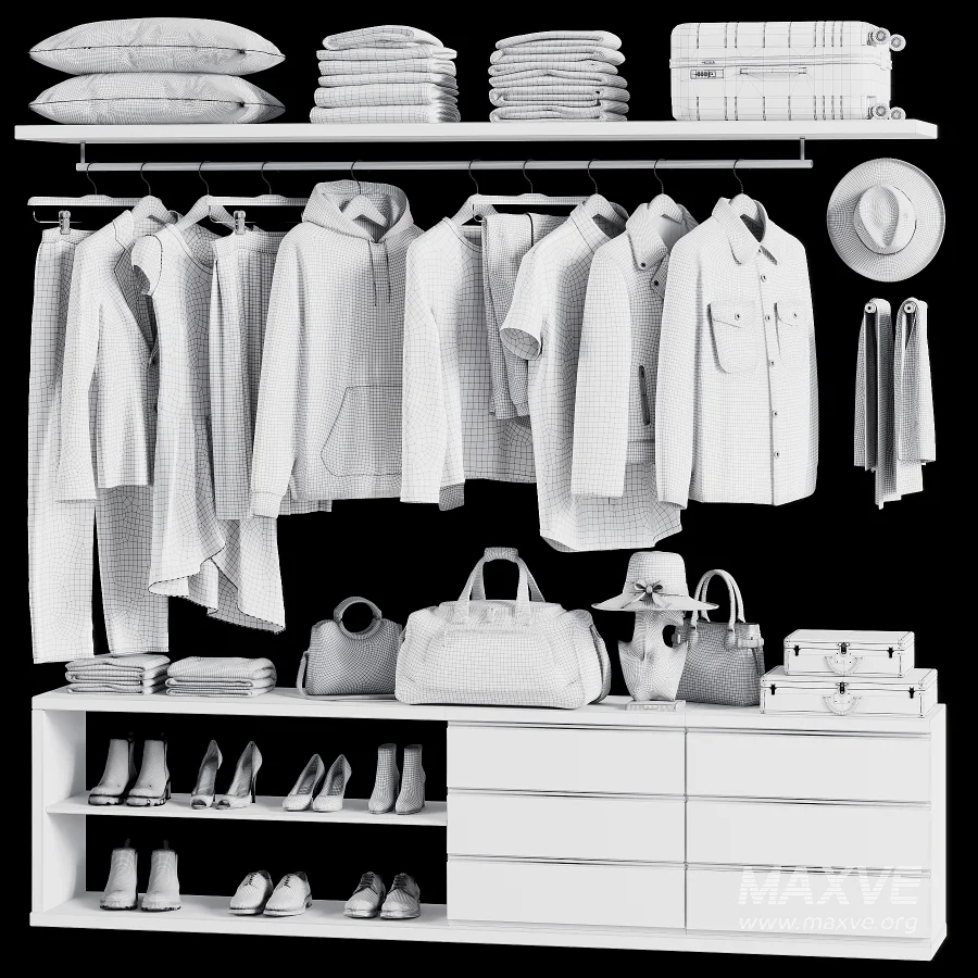 Minimal Luxury Wardrobe Display – Clothing, Shoes and Accessories 08 - Image 6