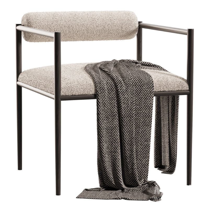 Barbana Pewter Texture Chair - Image 2