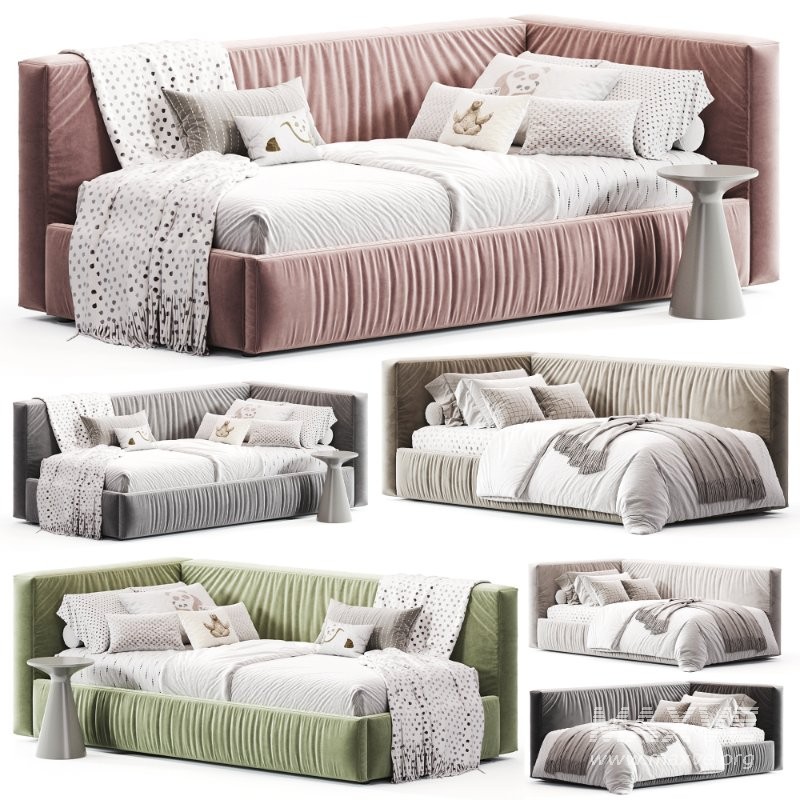 Corner Soft Bed MONA by Mamoony - Image 2