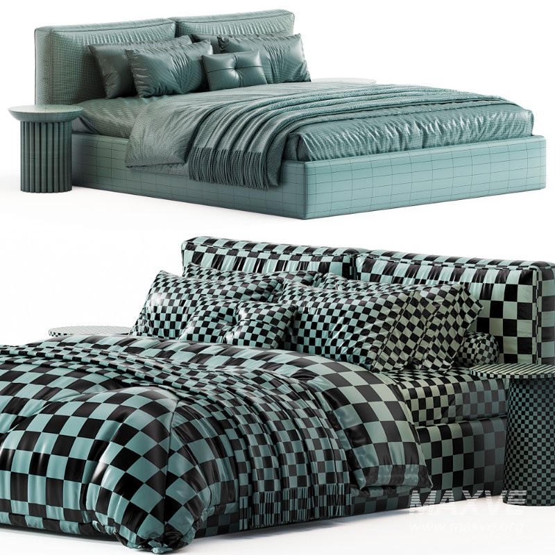 Foster Bed 180 Velvet Smoke By - Image 7