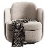 Wolfie Velvet Swivel Chair - Thumbnail 2