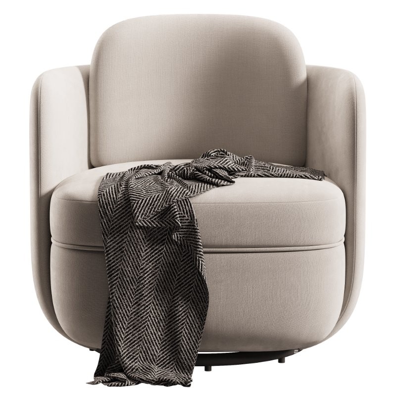 Wolfie Velvet Swivel Chair - Image 2