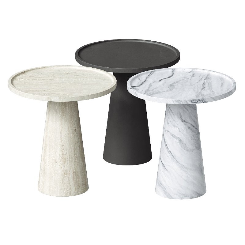 Picasso Marble Cone Side Table - Image 1