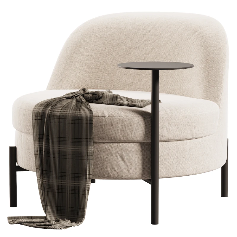 Mazie Accent Chair in Ivory Boucle - Image 4