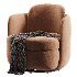 Wolfie Velvet Swivel Chair - Thumbnail 4