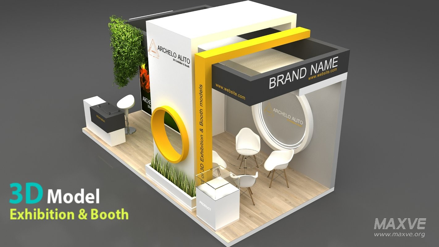 Exhibition Booth 3D Model - Image 2