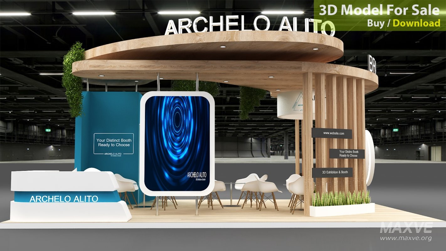 modern exhibition 3d booth - Image 7