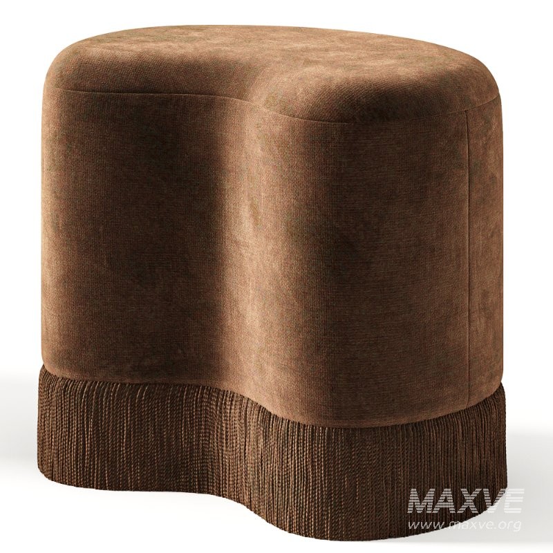 Brahm Stool,Пуф с бахромой - Image 4