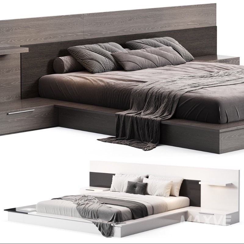 Lacquered Elegant Quality High_End Platform Bed - Image 6