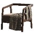 Modern Arm Chair with Square Arms - Thumbnail 4
