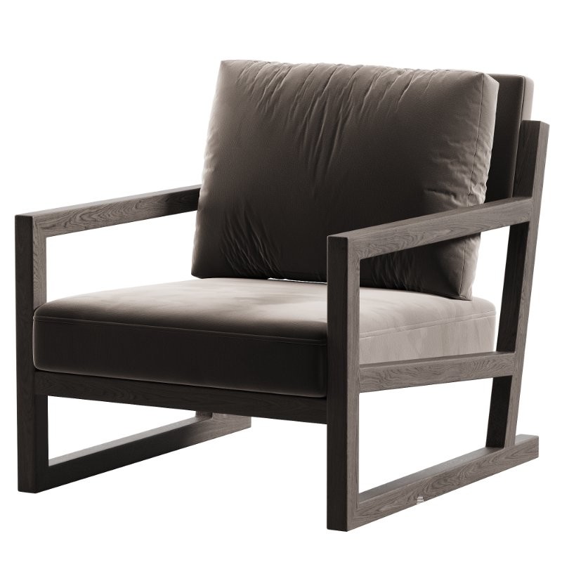 Simple Solid Color Arm Chair - Image 3