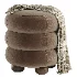 Stefanie Taupe Velvet Ottoman - Thumbnail 3