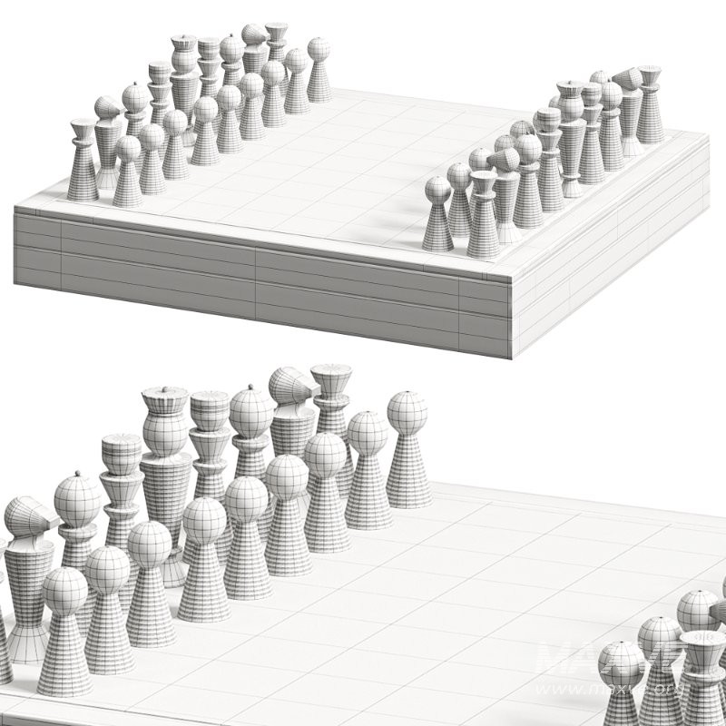 Beige Leather Chessboard - Image 1