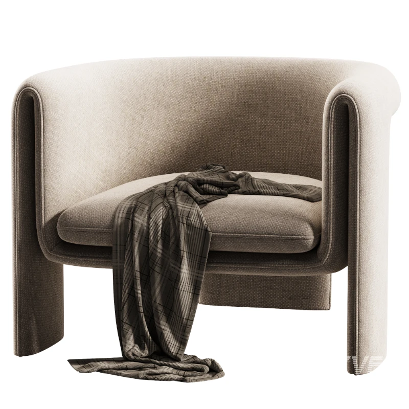 Art Deco Memory Foam Barrel Chair - Image 4