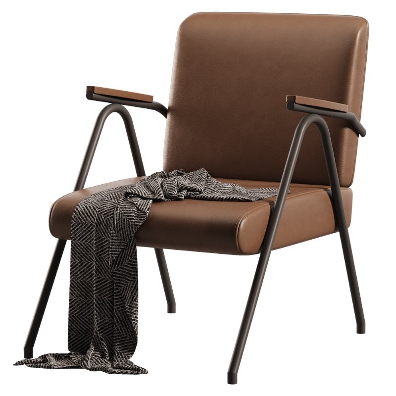 Simple Solid Color Arm Chair with Tight Back in Gray - Image 6