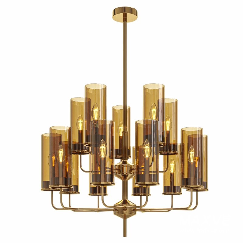Hans Agne Glass Tube Chandelier - Image 1