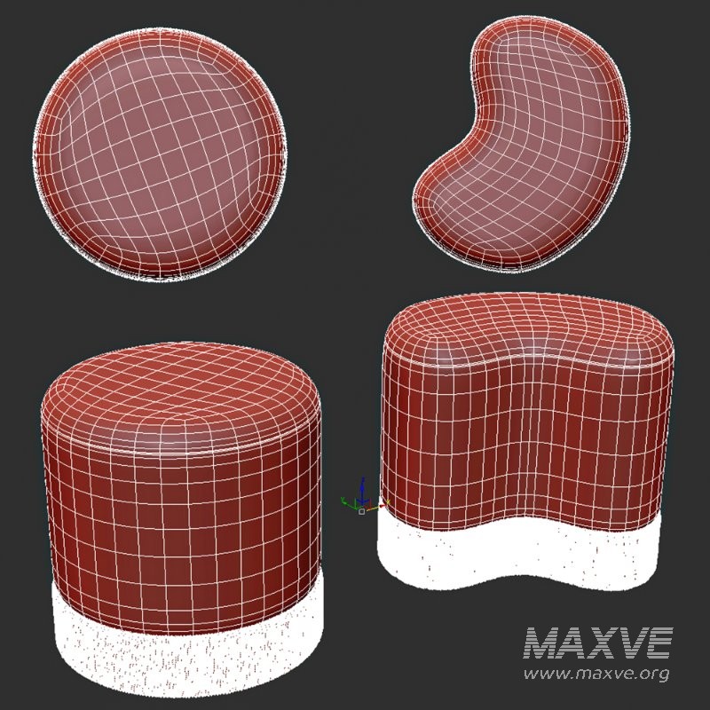 Brahm Stool,Пуф с бахромой - Image 1