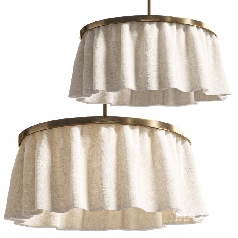 Camber Pendant Light,Fabric lampshade - Image 2