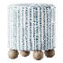 avito Striped pouf with round legs - Thumbnail 3