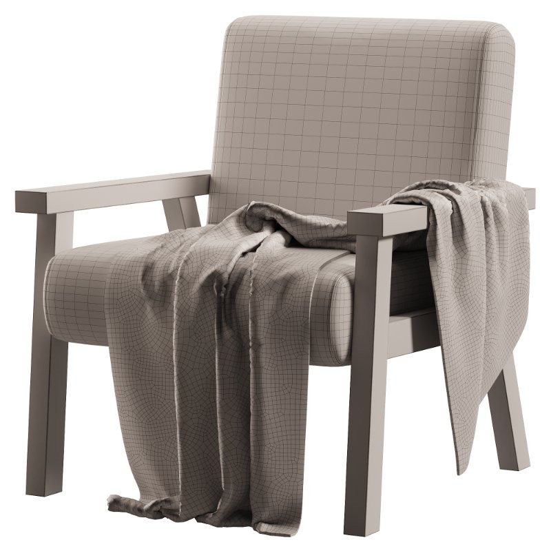 Simple Solid Color Armchair - Image 7