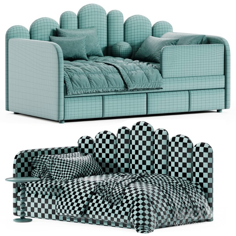 Children’s soft sofa bed Woody - Image 6