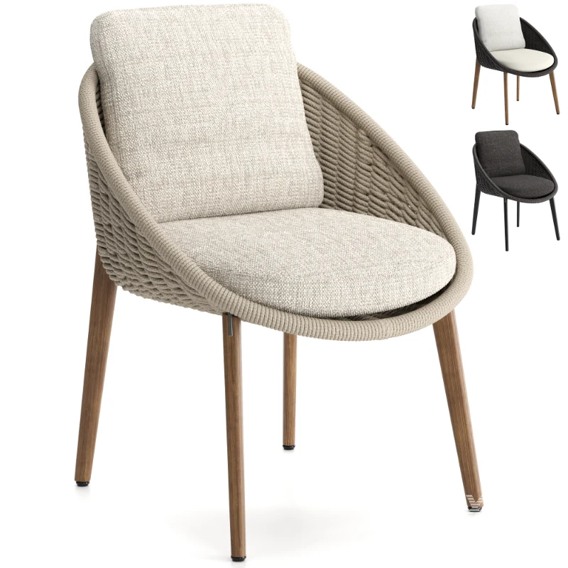 Lido Cord Outdoor Dining Chair - Image 1
