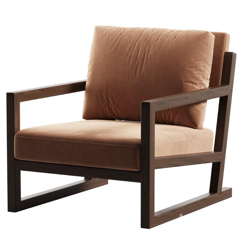 Simple Solid Color Arm Chair - Image 5