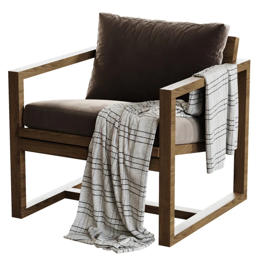 Oxford Leather Lounge Chair - Image 5