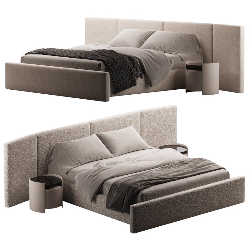 Apogee Bed Camel Velvet - Image 2