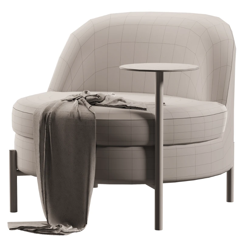 Mazie Accent Chair in Ivory Boucle - Image 7