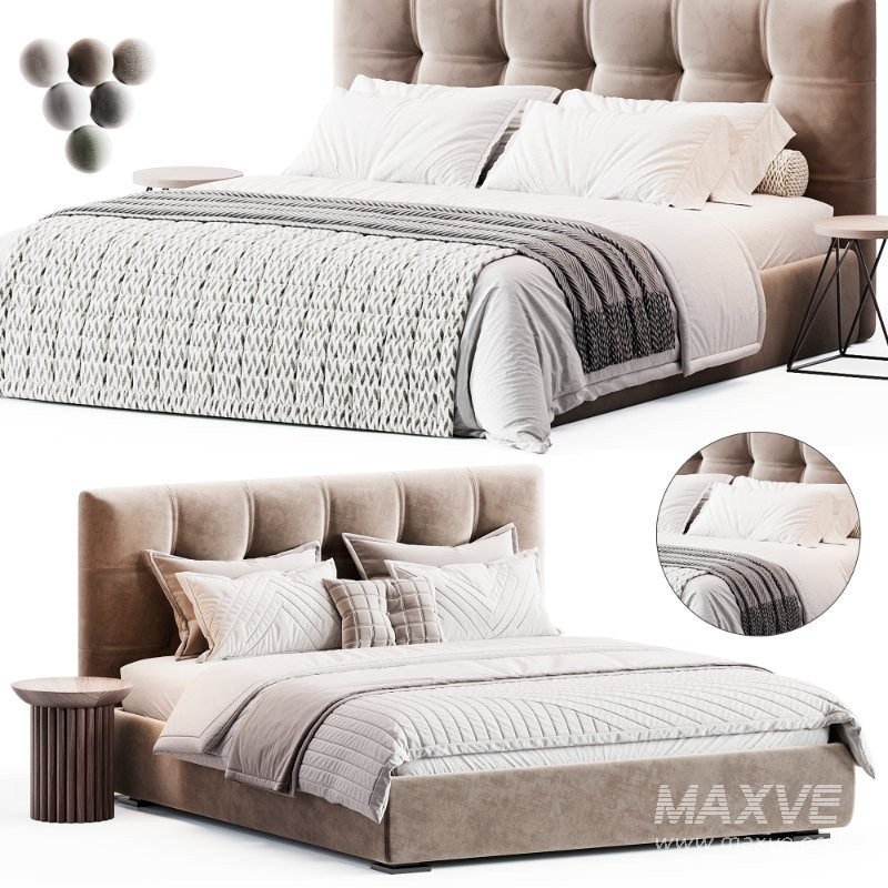 Max Basso Capitonné Twils Bed - Image 3