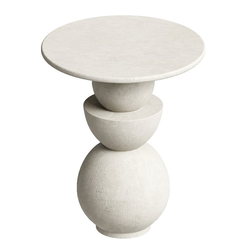 Sphere Accent Table Sculptural Ecomix Pedestal Side Table - Image 3