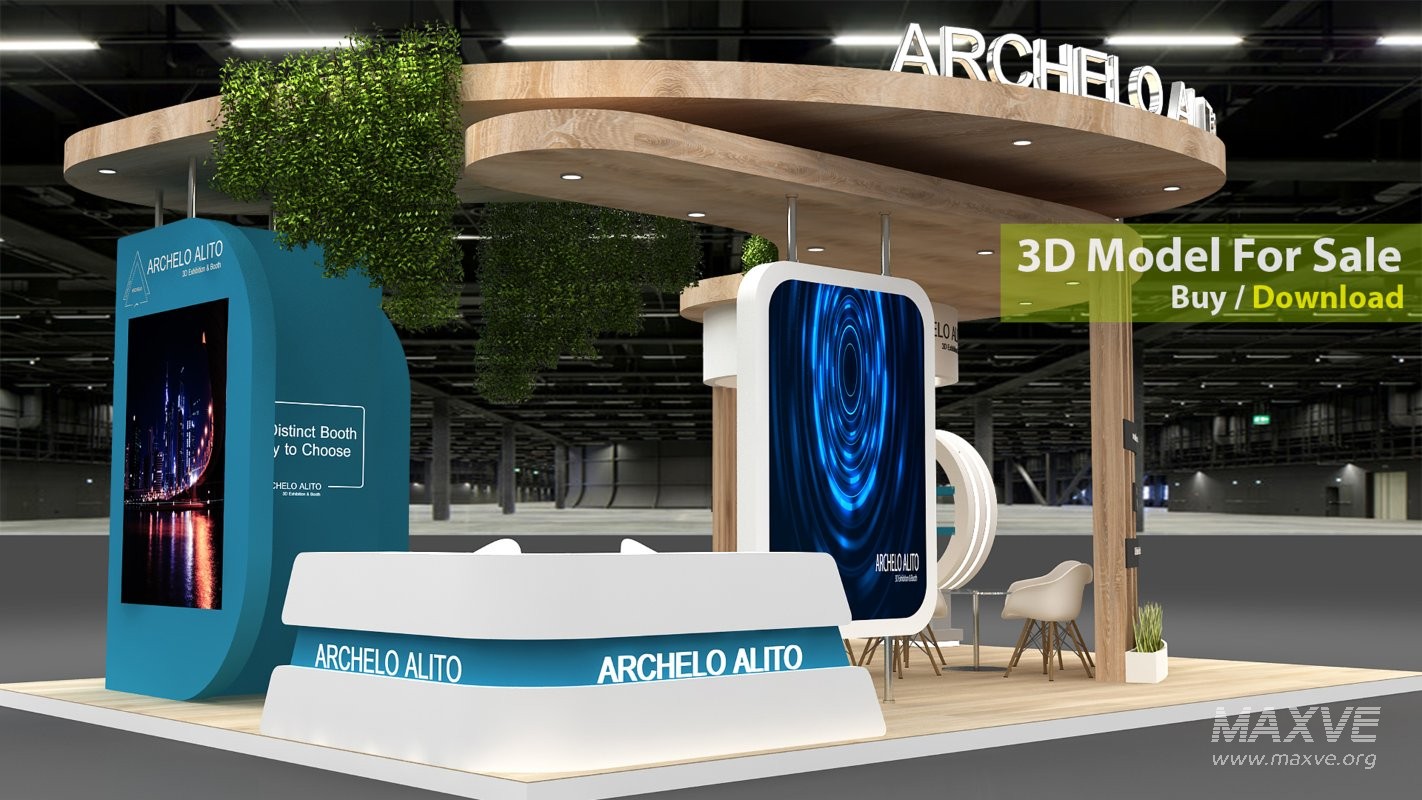 modern exhibition 3d booth - Image 9